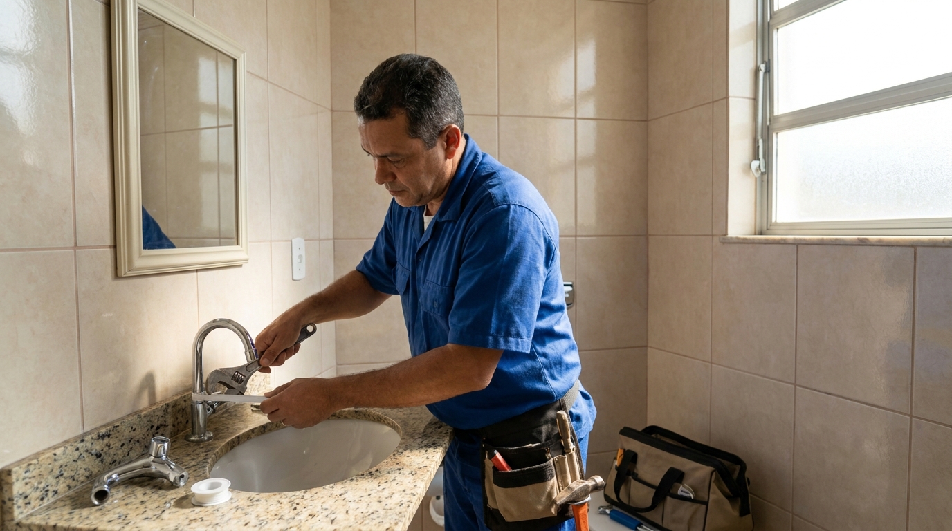 Instalação de torneira de banheiro em Salvador‑BA