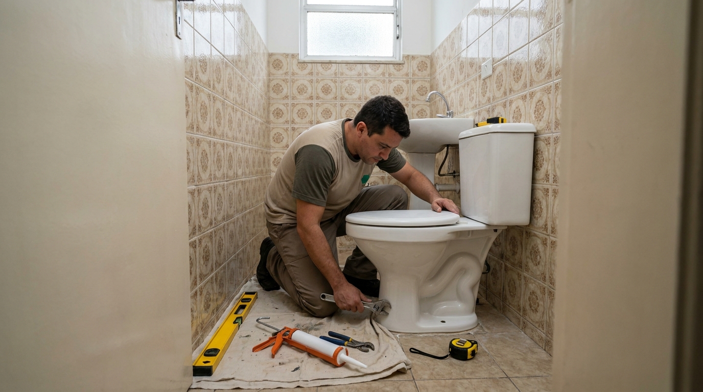 Instalação de vaso sanitário em Salvador‑BA